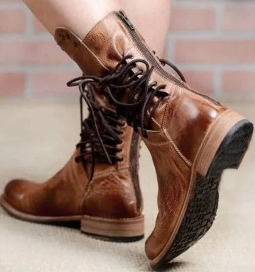 Ahsoka - Bottes en cuir avec lacets – Élégance et Confort au Quotidien