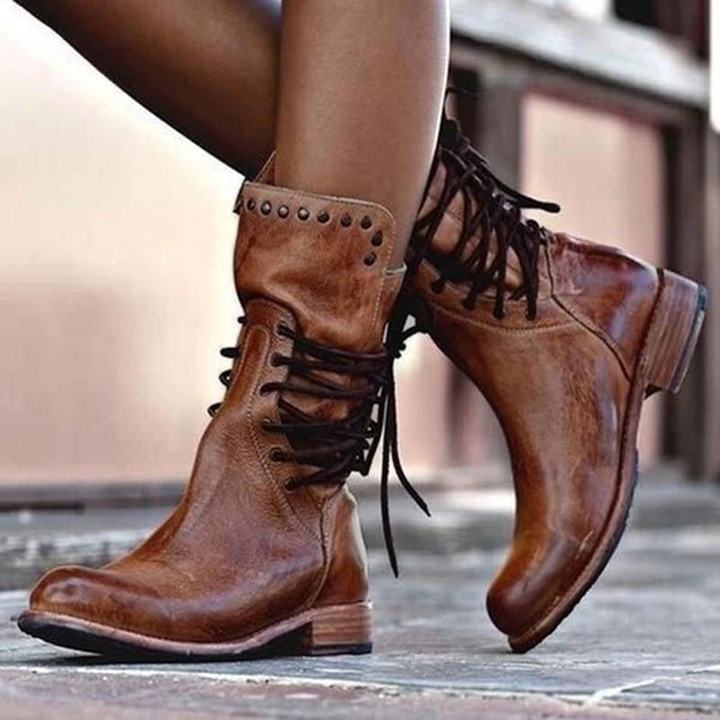 Ahsoka - Bottes en cuir avec lacets – Élégance et Confort au Quotidien